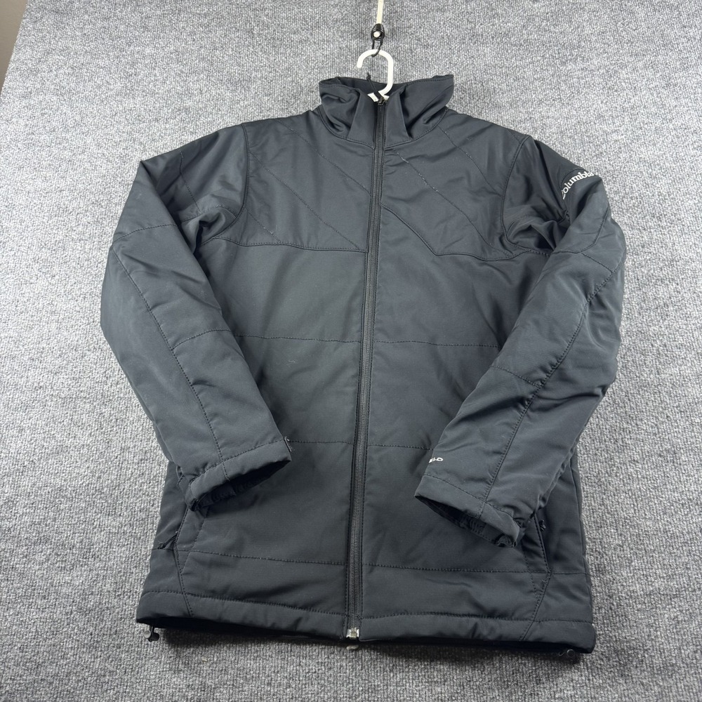 Columbia Jacket‎ Mens S Black Omni-Tech Waterproof Rain Shell Outdoors Hiking
